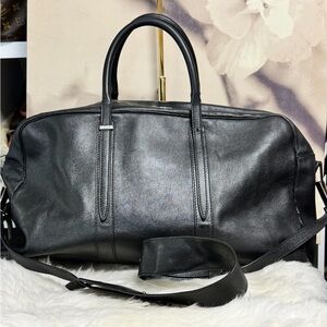 Balenciaga overnight bag black leather GUC